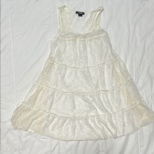 Sequin Hearts Cream Lace Dress